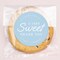 Big Dot of Happiness Dusty Blue Simple Script Thank You Stickers and Clear Cookie Bags, Cellophane Treat Bags 4.25x7 Inches - 25 Count